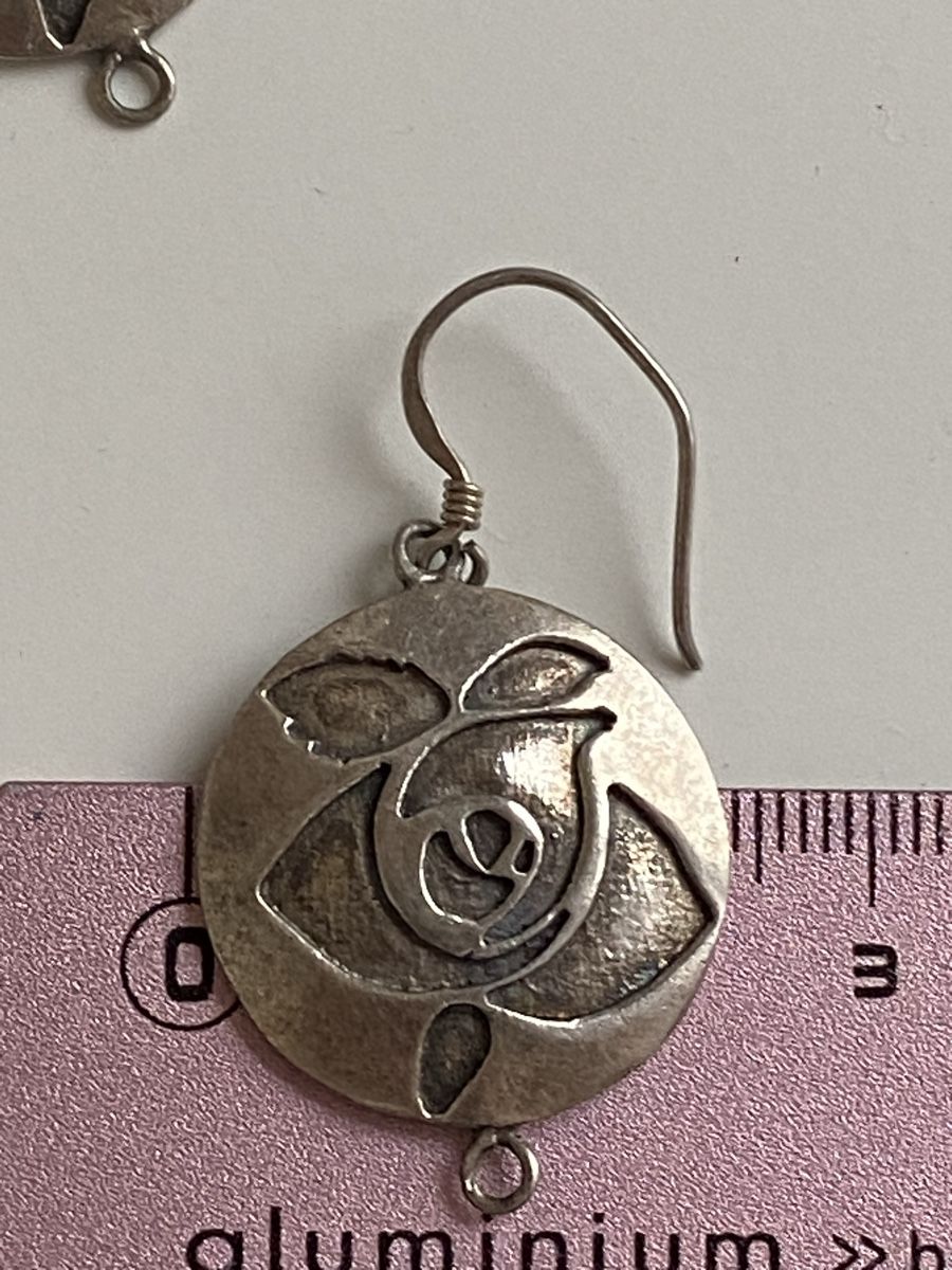 Orecchini pendenti & Orecchini a lobo: Vintage Silber 925 Rosen ohrringe – Usato da Givisiez venduto da dor_xb9k 2