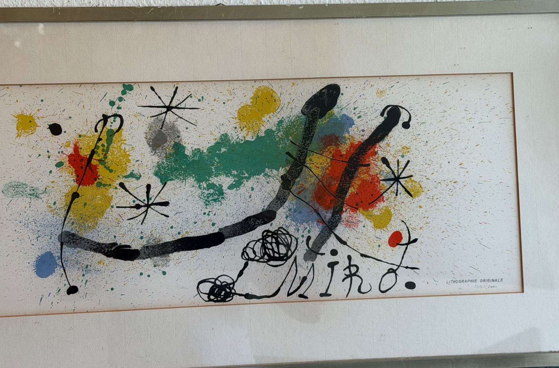 Dipinti: Miro Lithographie Original abstraktes Bild gerahmt – Usato da Basel venduto da PAUL_ART 2
