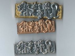 Fasnachtsplaketten Basel, "Blaggedde" 2007 (Satz B/S/G)