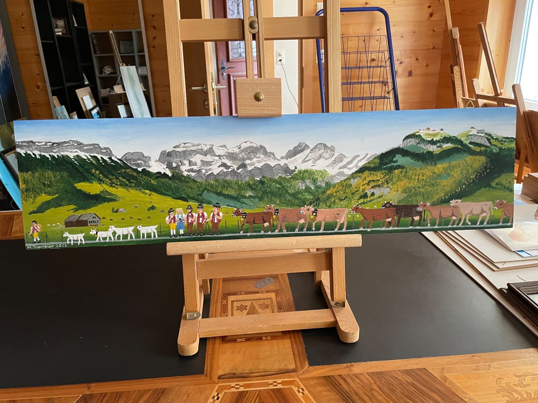 Gemälde: Alpaufzug Marc Trachsler Appenzell – Gebraucht aus Appenzell Steinegg von trachsler1978