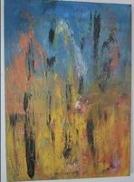 Gemälde " Flammender Nebel " handmade 50×70