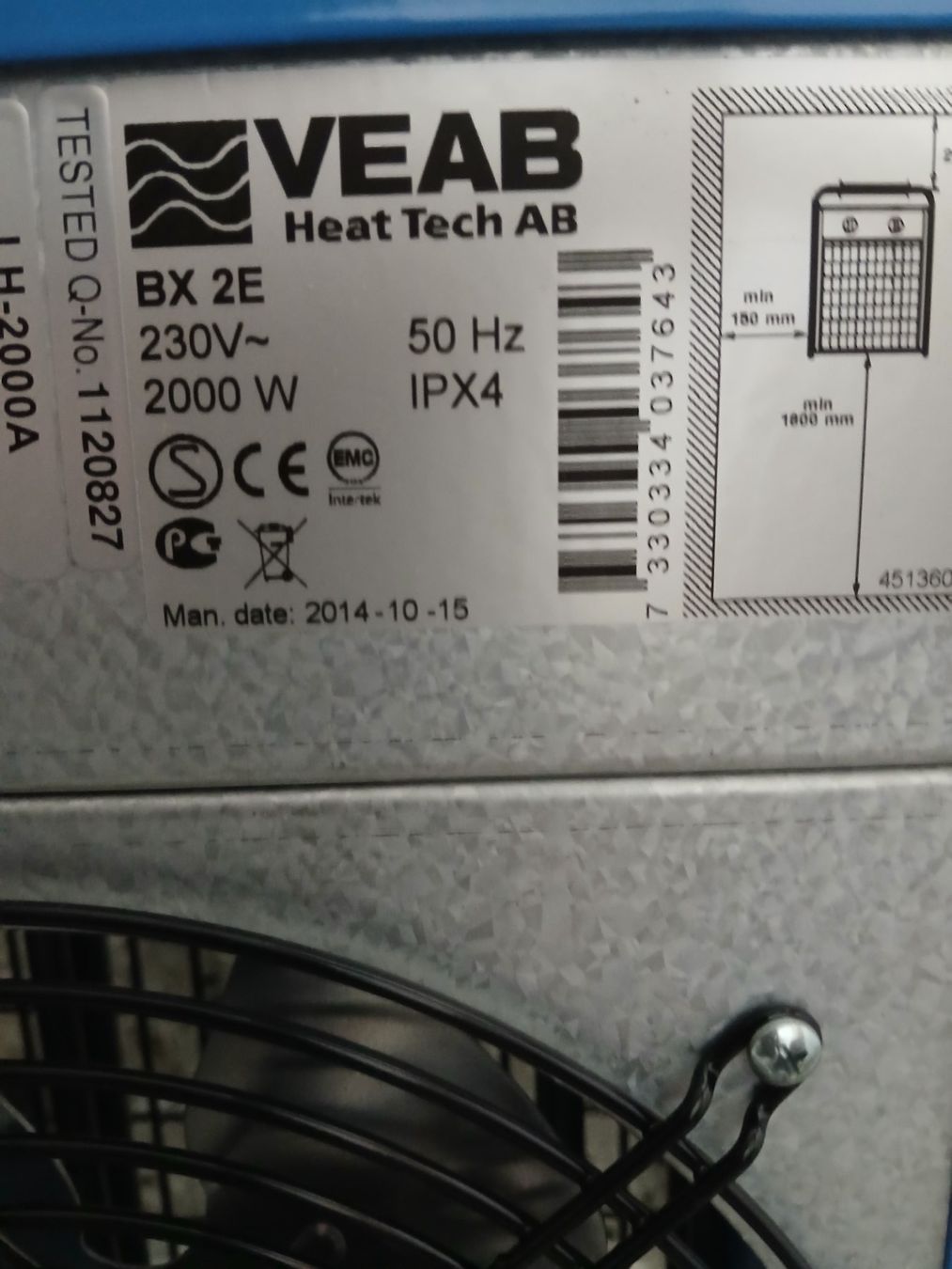 Radiatori: Heizung von VEAB Tool Air 2000W – Nuovo (secondo la descrizione) da Zürich venduto da guzijama 4