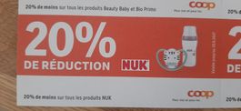 - 20% sur tous les produits NUK chez COOP