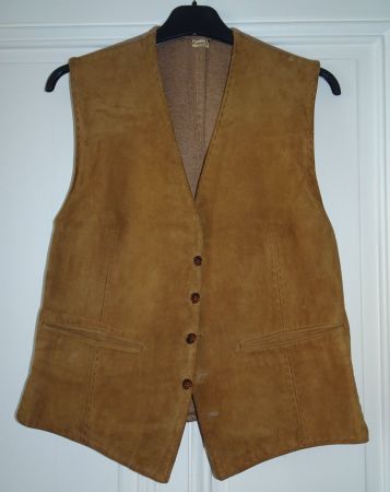 Gilet en cuir suédé taille M