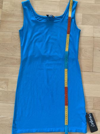 Colora Damen Long Shirt Viskose, Gr. XS, Blau, NEU