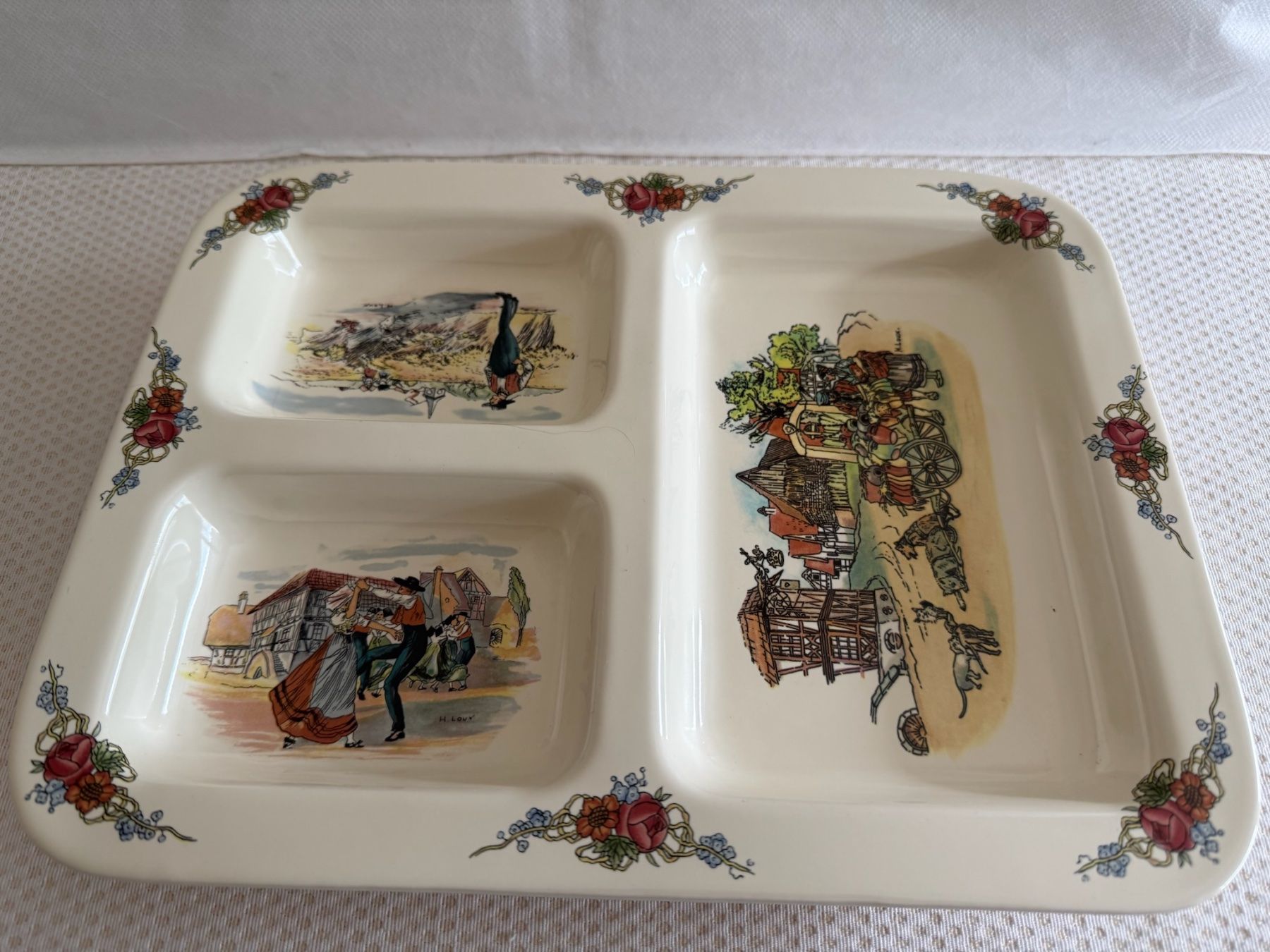 Servierplatten: Sarreguemines - Obernai - plat – Gebraucht aus Sion von accroshoes