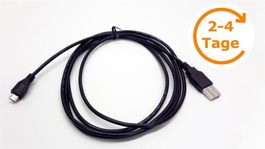 USB Micro Kabel, 1.8 meter, Schwarz