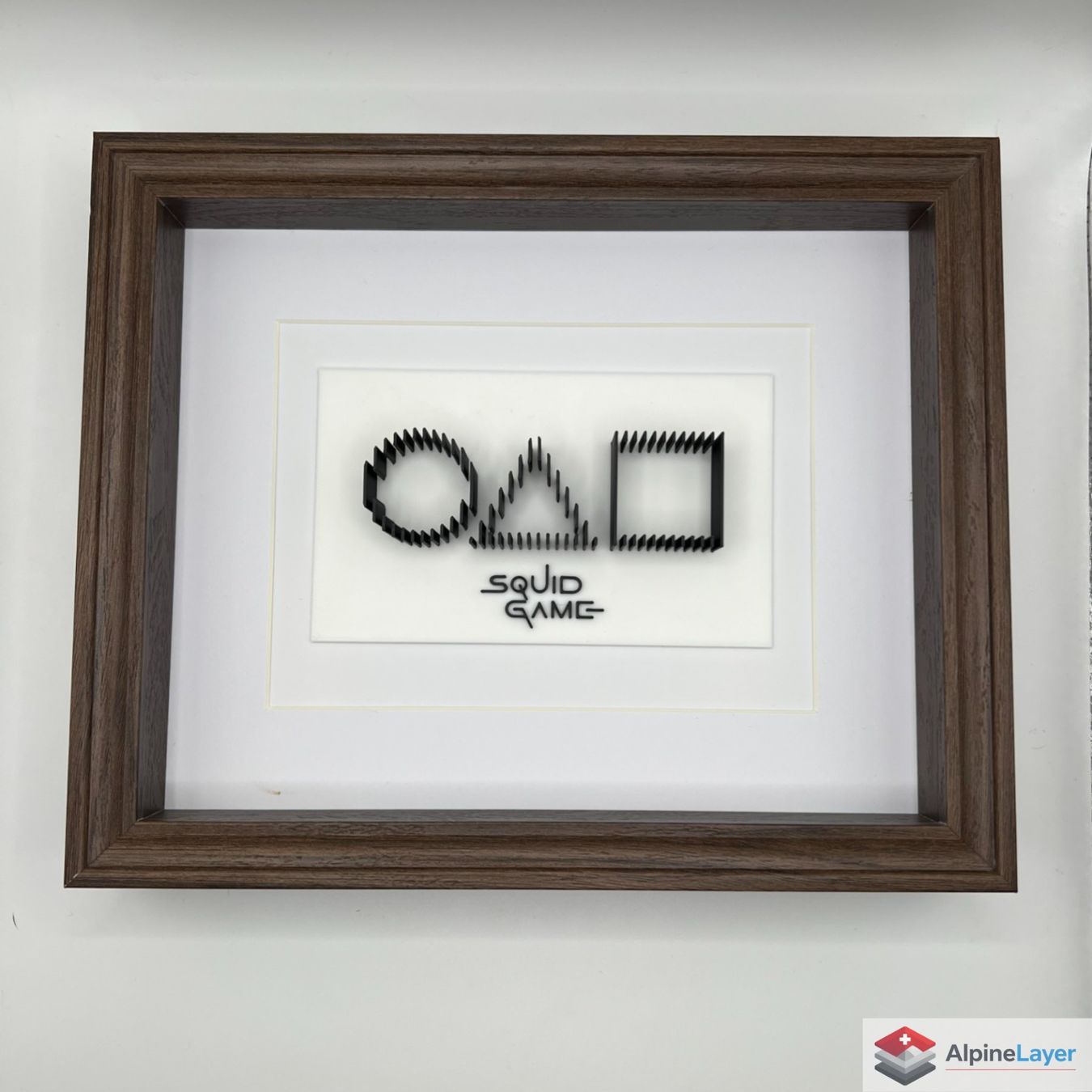 Statuette: Squid Game Logo Layered Sculpture 3D Printed Decor – Nuovo (secondo la descrizione) da Losone venduto da AlpineLayer 2