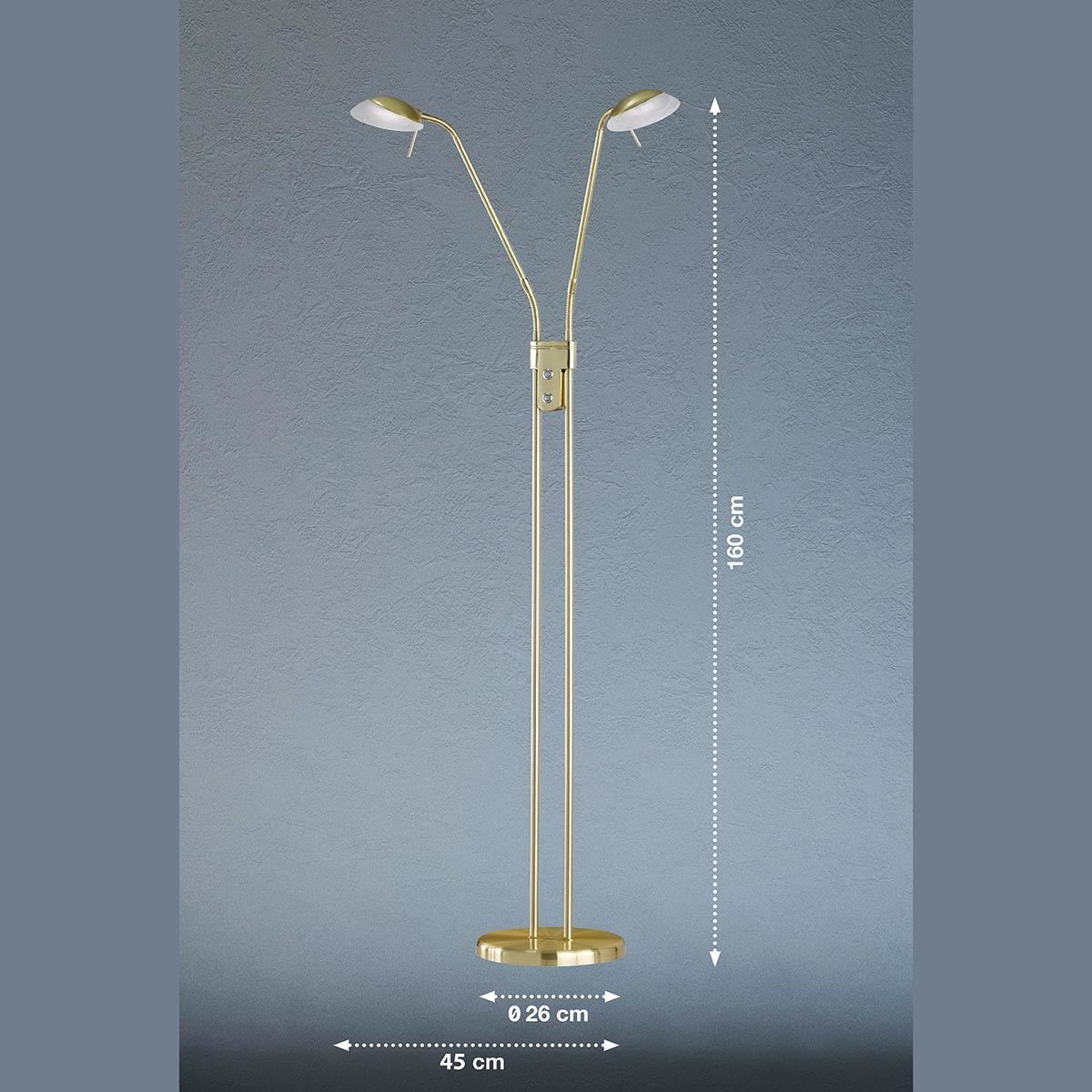 Lampade: LED Stehleuchte, Dimmer, 160 cm Höhe – Nuovo (secondo la descrizione) da Kreuzlingen venduto da Smart-Light 1