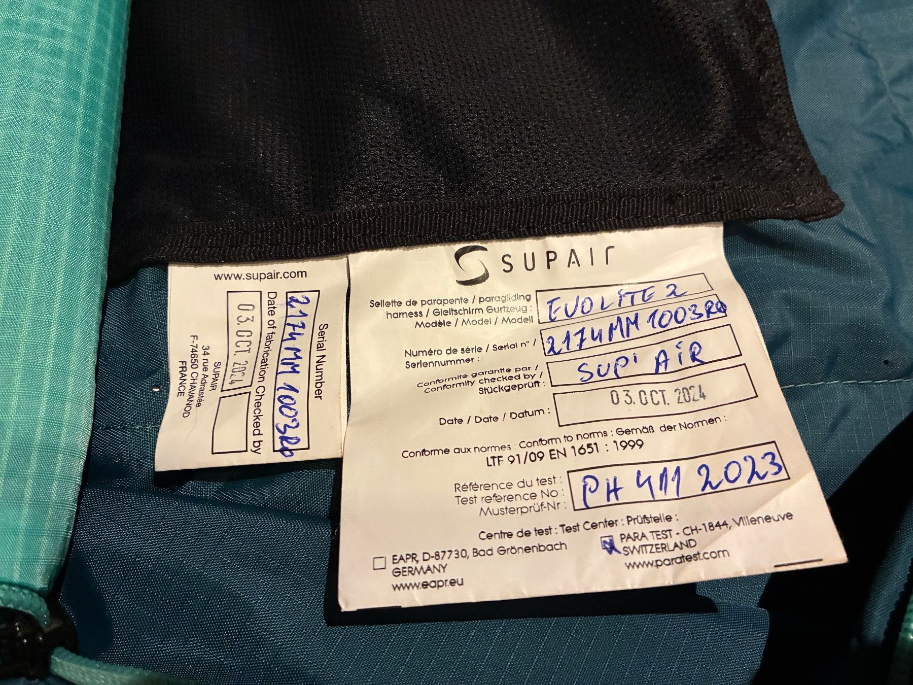 Vol libre: Sellette Supair EVO LITE 2 Taille M – D'occasion à Echallens par p5678 5