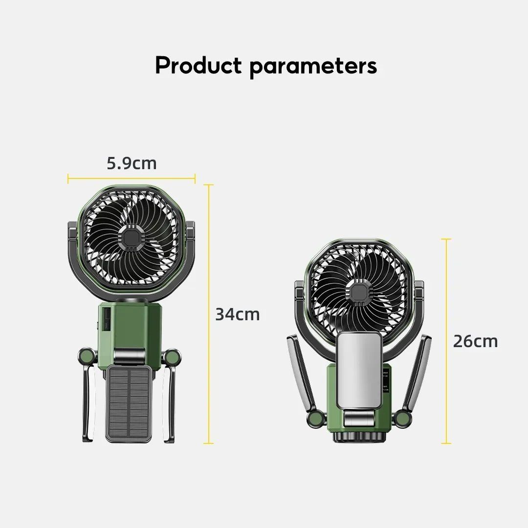 Ventilatori: NEU Camping Ventilator Solar Lampe USB / Ventilateur solaire – Nuovo e nell'imballaggio originale da Isérables venduto da Alfaga 7