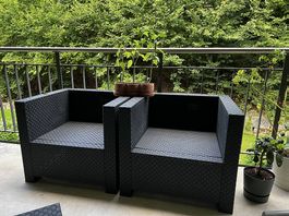 2 hochwertige Polyrattan-Gartensessel  gepflegter Zustand