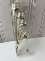 4x Edle Kerzenständer für Teelichter, Gold Deko Weihnachten