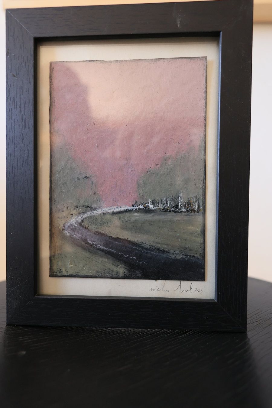 Dipinti: La route 2- Dessin original de Nicolas Sorel 2025 – Usato da Vaumarcus venduto da Arte-Lovers