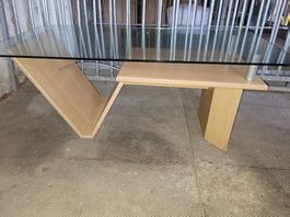 Couchtisch mit Glasplatte 120 x 60cm, 46 cm hoch