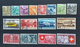 Schweizer Marken: Landschaften, Völkerbund, Postmobil 1938