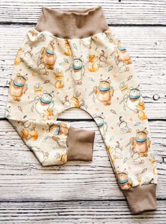 Sweat Pumphose mit Indianer Waldtiere Gr.80/86 - NEU