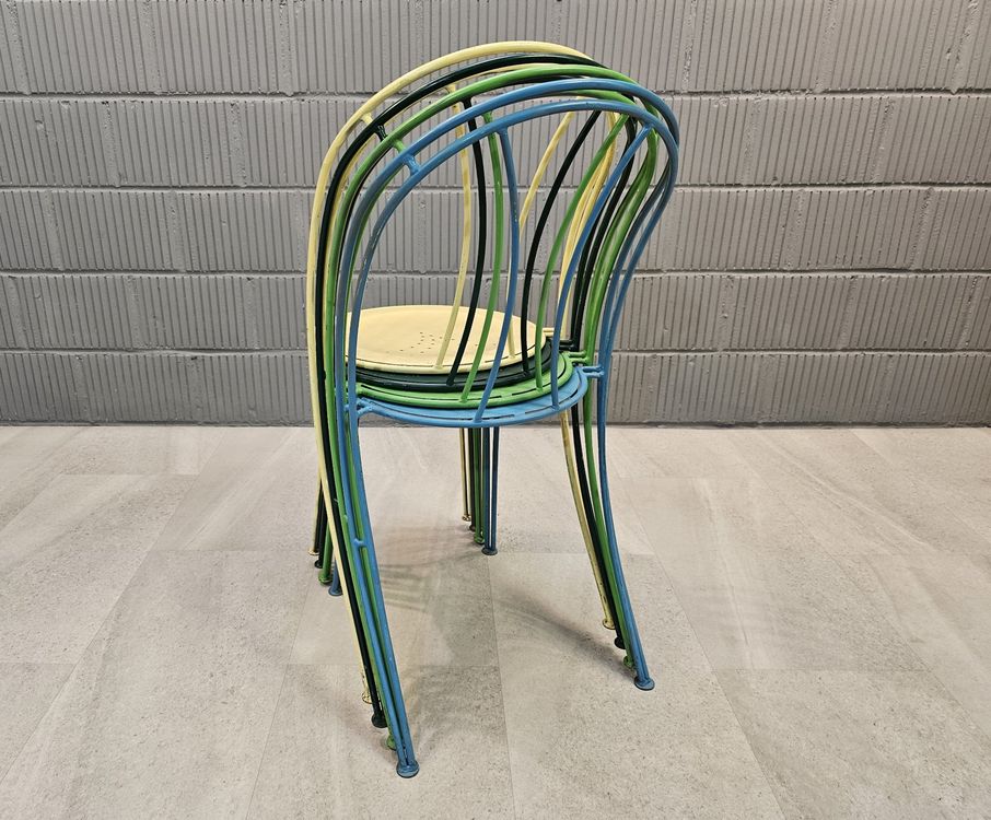 4x Eisenstühle, Iron Chair Set Gartenstühle, Stapelstuhl Kaufen auf