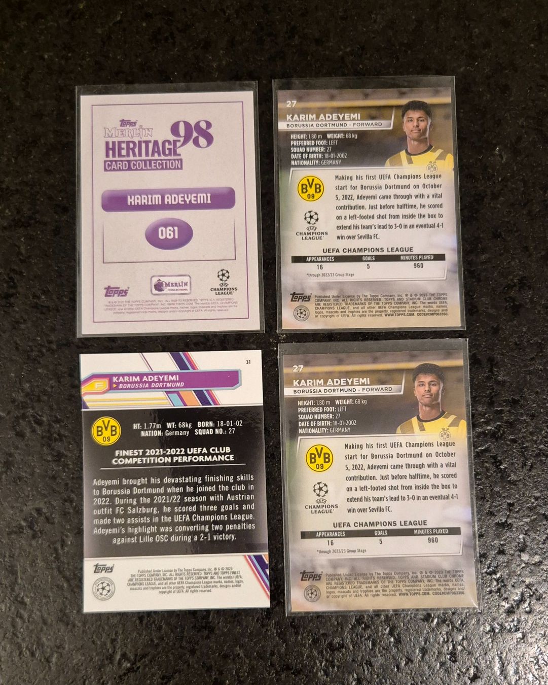 Topps Carte collezionabili: Karim Adeyemi - Dortmund - Topps – Nuovo (secondo la descrizione) da Burg AG venduto da Danoe 1