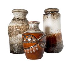Scheurich 209- 323-18 VEB Haldensleben 3069 vintage 3x Vase