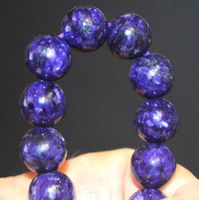 Armband A-951 – Russische Charoite 10mm Perlen – elastisch