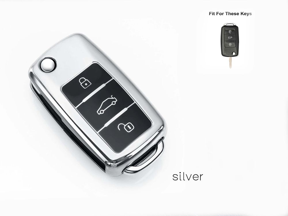 Auto Schlüssel Abdeckung- silver