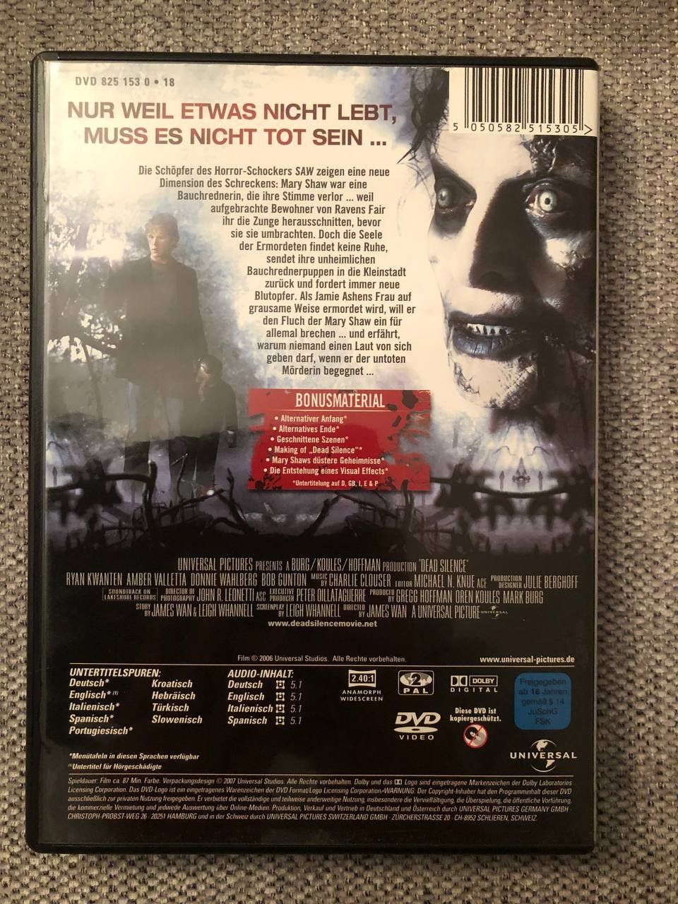 Tutti i DVDs: DEAD SILENCE - EIN WORT UND DU BIST TOT – Usato da Zollikofen venduto da jde_72zf 1