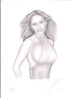 Dessin Jennifer Lopez sexy original A4 signé de l'auteur