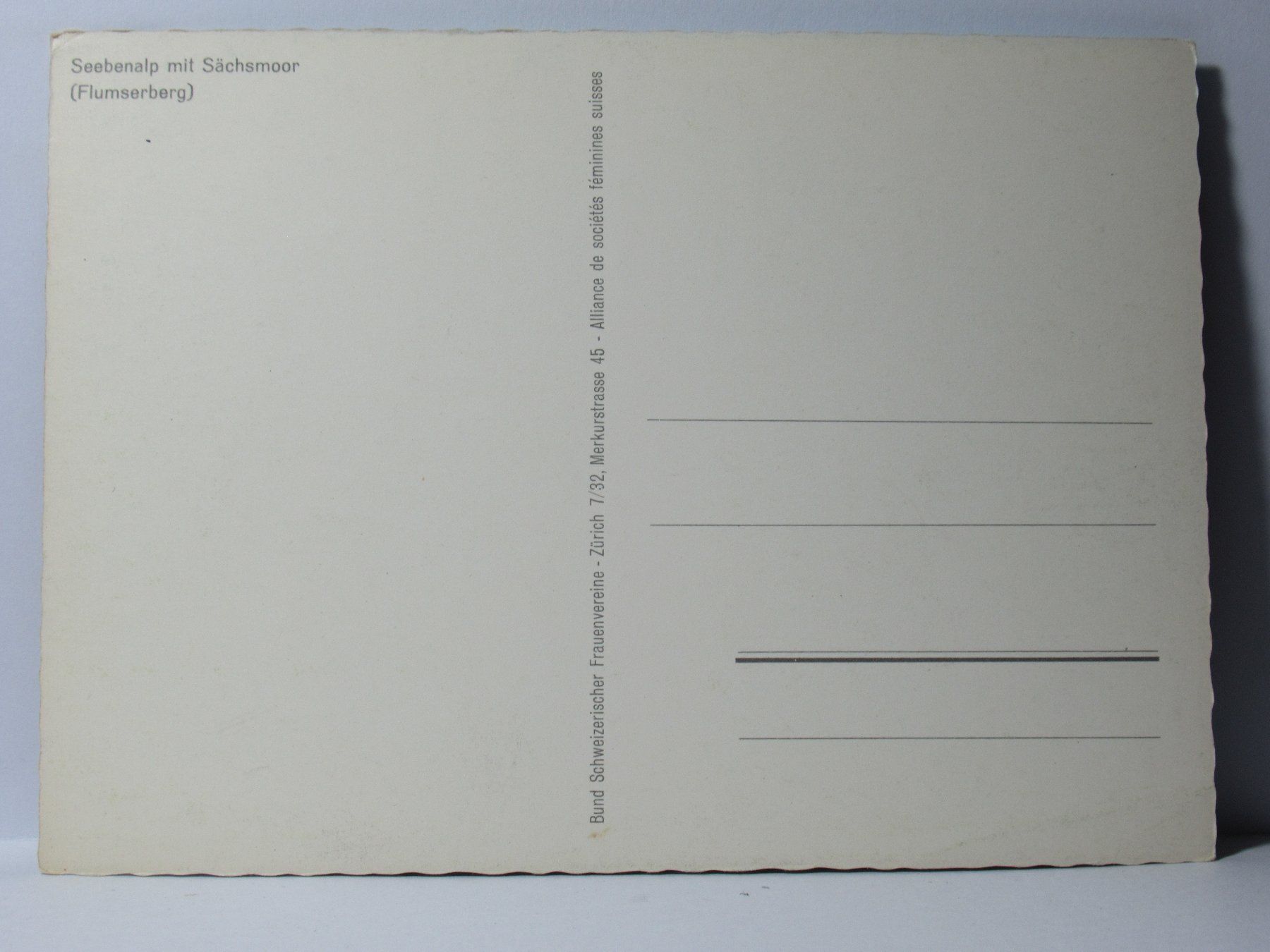 Ansichtskarten: Seebenalp mit Sächsmoor – Neu (gemäss Beschreibung) aus Grenchen von Bluemchen1900 1
