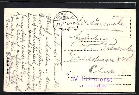 Cartoline postali: Herisau, Kirche und Marktplatz mit Händ – Usato da Berlin venduto da bartko-reher 1