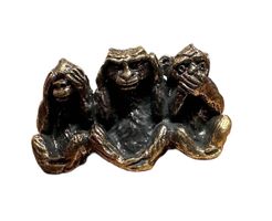 Trois Singes de la Sagesse Bronze