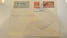 1925  Flug Basel Zürich Einweihung Soldatendenkmal