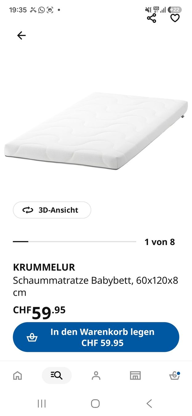 Betten: Babybett Ikea – Gebraucht aus Volketswil von c_k-m 4