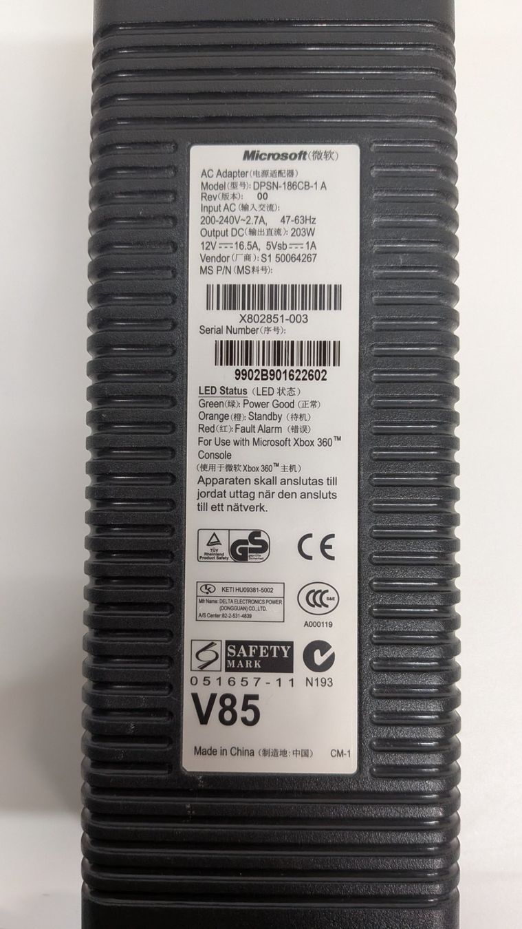 Microsoft Adattatori & Cavi: Original Xbox 360 Netzteil / Power Adapter – Usato da Menziken venduto da mame18 3