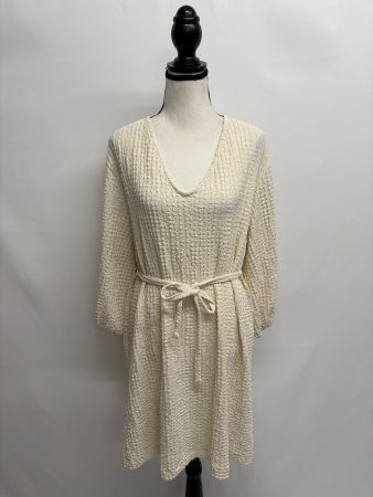 H&M Sommerliches Kleid in Creme M V-Ausschnitt Crepe