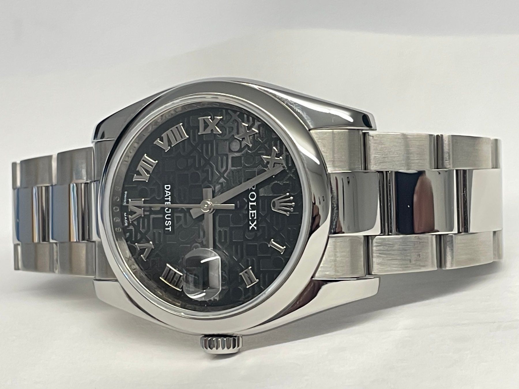 Rolex Datejust 36 Stahl Oyster Ziff. Black Roman Jubile (Gebraucht) in ...
