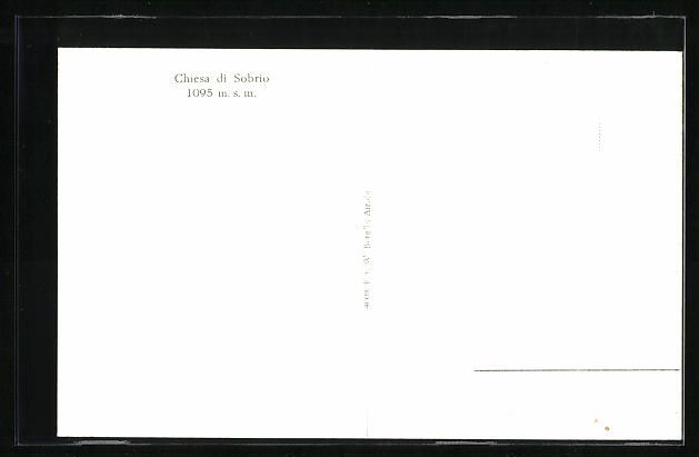 Cartoline postali: AK Sobrio, Chiesa di Sobrio – Usato da Berlin venduto da bartko-reher 1