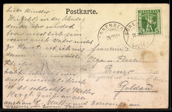 Cartoline postali: AK Sörenberg /LU, Ort mit Kirche – Usato da Berlin venduto da bartko-reher 1