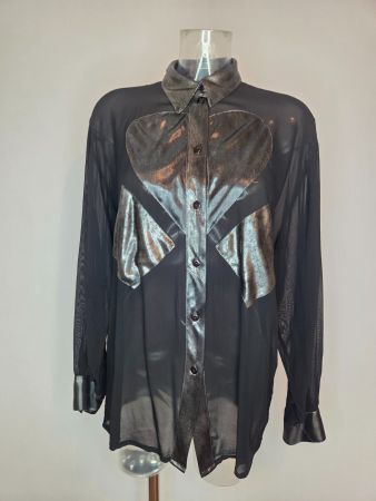 Vintage Bluse 'Arc en Ciel Paris' - M/L