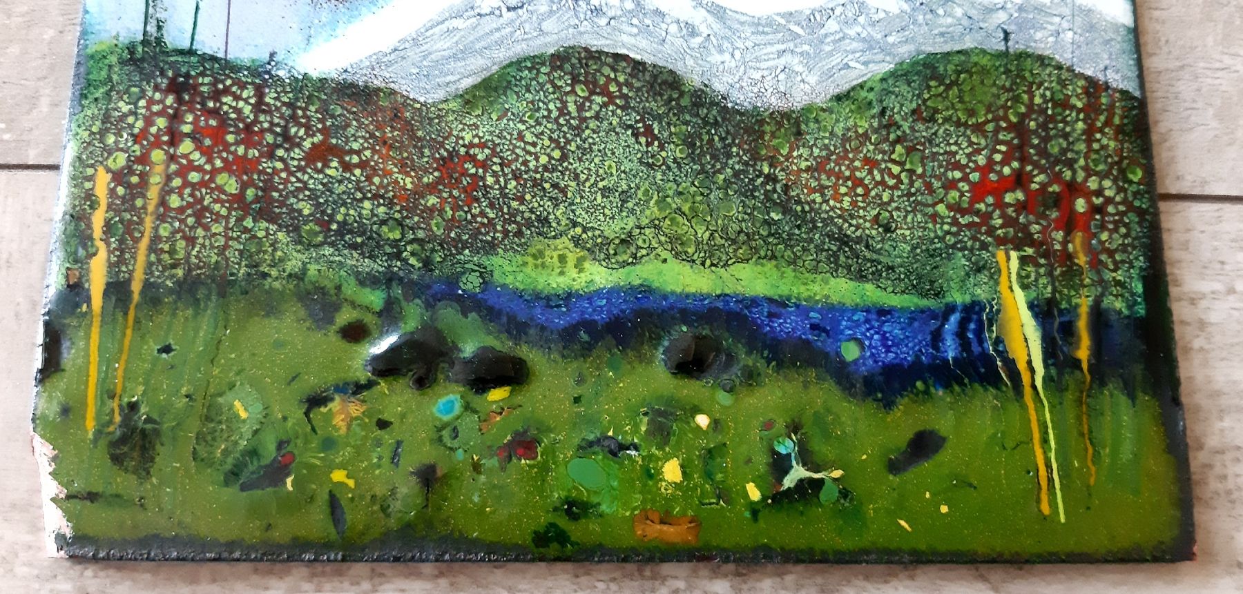 Poster & Bilder: Kleines Kunstwerk  -  Emaille auf Kupferplatte – Gebraucht aus Tagelswangen von BrigittaC01 2