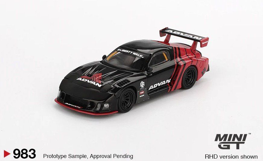 Hot Wheels Modellini d'auto: Mini GT Mazda RX-7 LB-Super Silhouette Advan - 983 – Nuovo e nell'imballaggio originale da Flawil venduto da HeisseReifen
