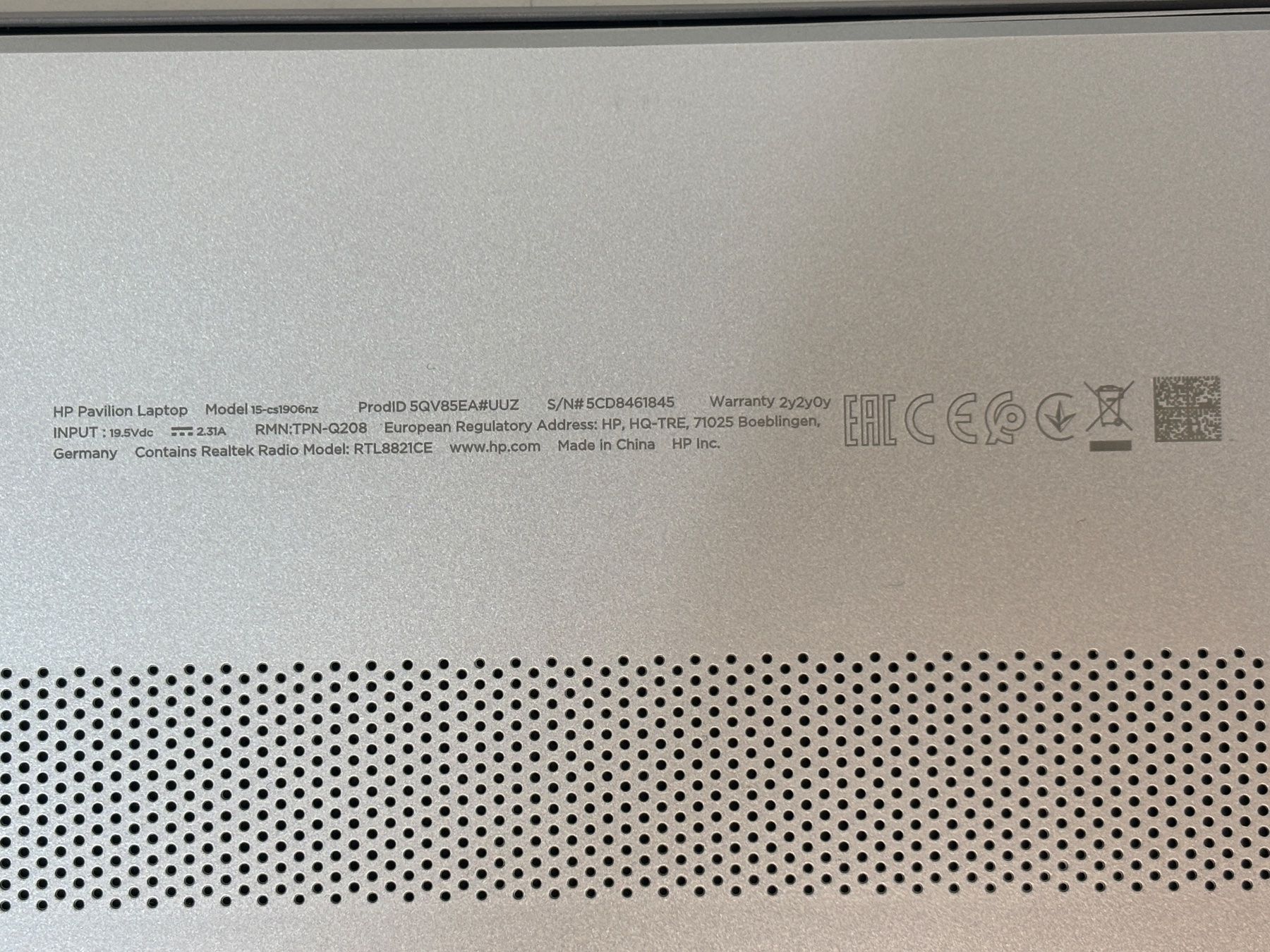 Hewlett Packard Notebook: Notebook 15.6" HP Pavilion 15-cs1906, Intel Core i5, DEFEKT – Difettoso da Lachen SZ venduto da alcom-electronics 5
