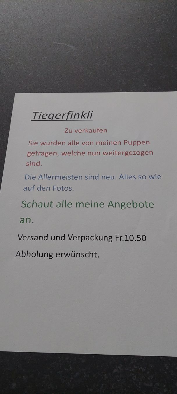 Bambole: Tiegerfinkli Puppen oder Kinder – Nuovo (secondo la descrizione) da Muri AG venduto da nindo1 1