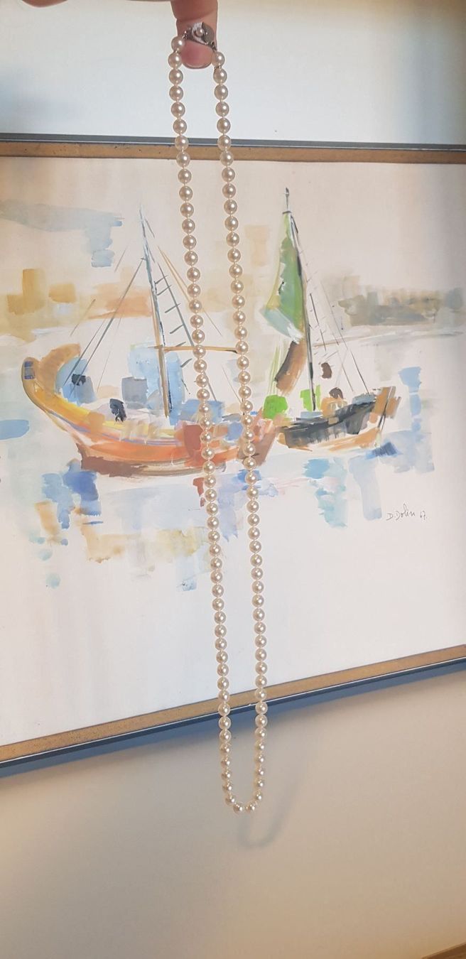 Perle (finte): Perlen Halskette und Armand – Usato da Bern venduto da artBoutiquech 7