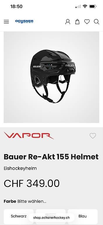 Bauer Caschi: Eishockeyhelm + Gitter – Usato da Hittnau venduto da rettus09 3