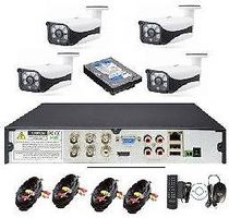 Kit 4 caméras 5.0MP étanche, DVR, HDD 1000Go, 4 x 20m câble