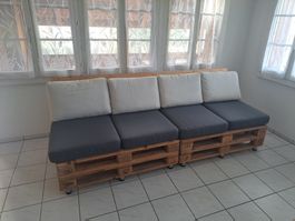 Palettensofa für 4 Personen