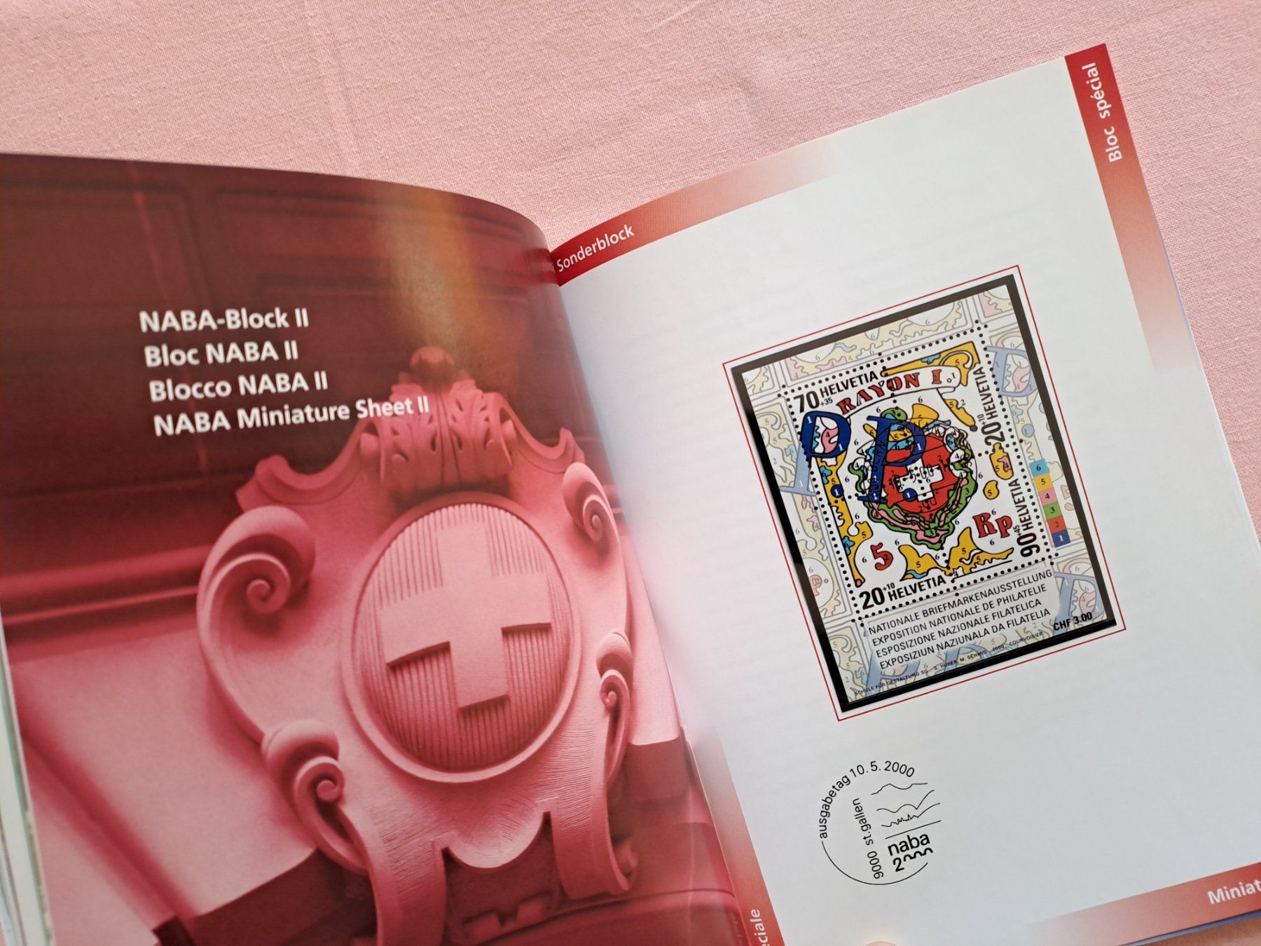 Tutti i francobolli: original Jahrbuch Briefmarken CH Post 2000 Halbmondstempel – Usato da Ostermundigen venduto da pedru8 5