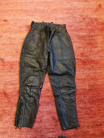 Vintage Hein Gericke Biker Lederhose, Grösse 38, Schwarz 🖤