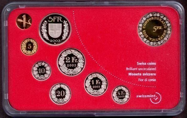 Toutes les monnaies: Schweizer Münzsatz 2003 stgl – D'occasion à Eggersriet par stamp303 1